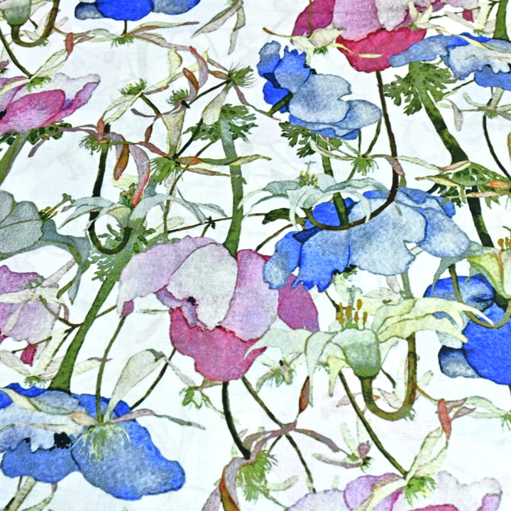 Designer Floral Cotton Digital Print Fabric-Soft Breathable Designer Cotton Fabric SNT165-11