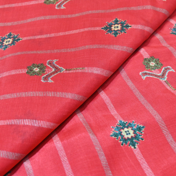 Multicolor Muslin Digital Print Fabric-KTP44-16
