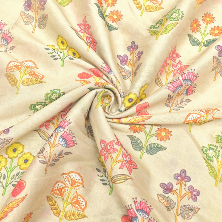 Silk Chanderi Digital Print Fabrics