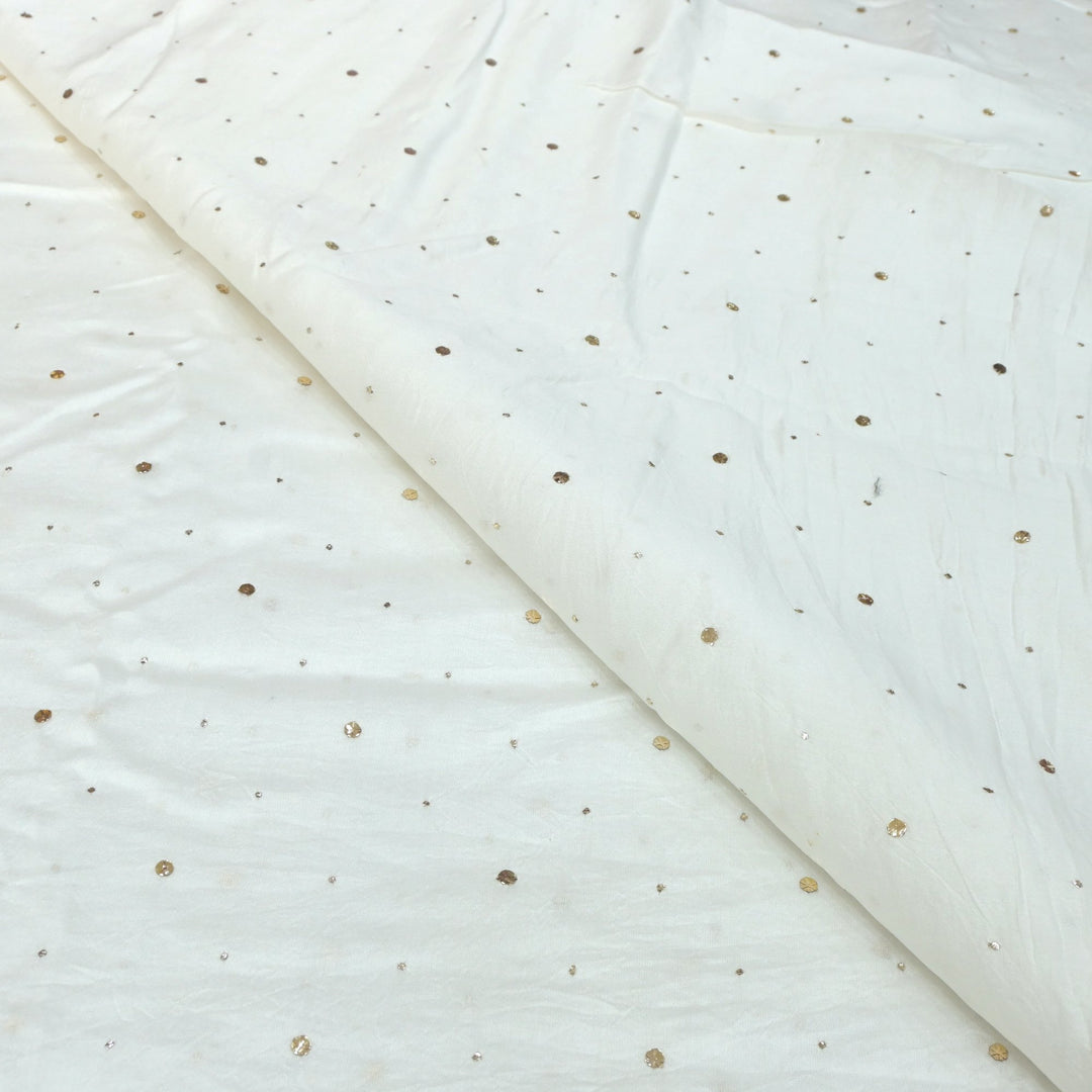 Pure Chanderi Mukaish Hand Work Fabrics