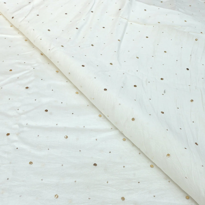 Pure Chanderi Mukaish Hand Work Fabrics