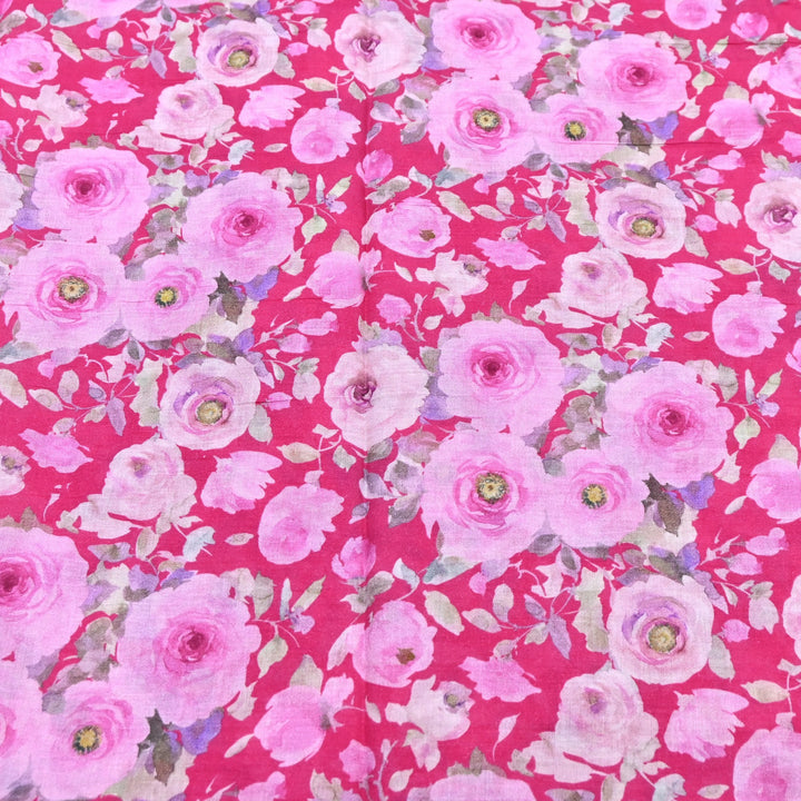 Elegant Crush Chanderi Digital Print Fabrics-UF0208-6