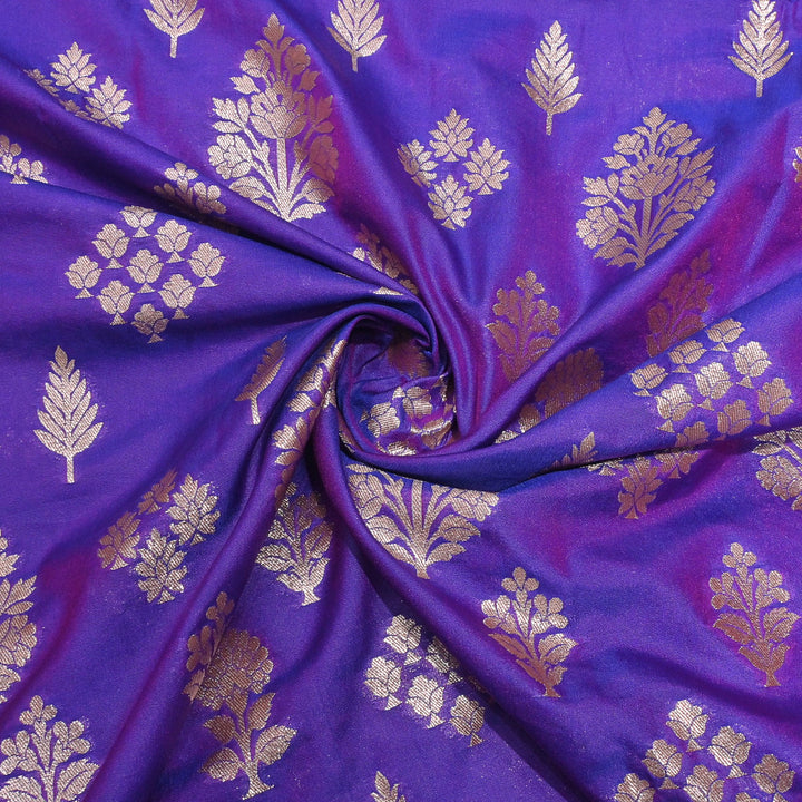 Katan Silk Zari Jaal Brocade Fabrics