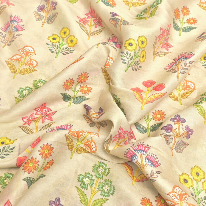 Silk Chanderi Digital Print Fabrics