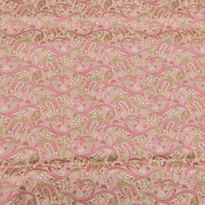 Satin Zari Tehra Brocade Fabrics