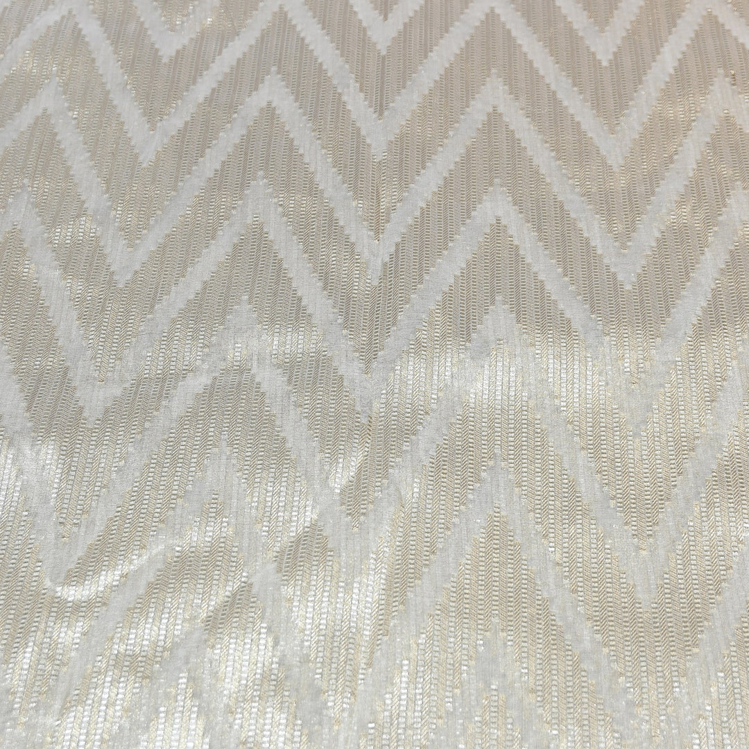 Bamberg Organza Tissue Zari Jacquard Fabric - AL4207-01