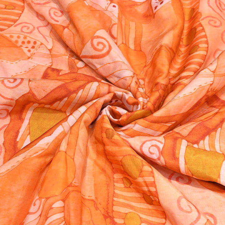 Multicolor Muslin Digital Print Fabric-KTP44-17