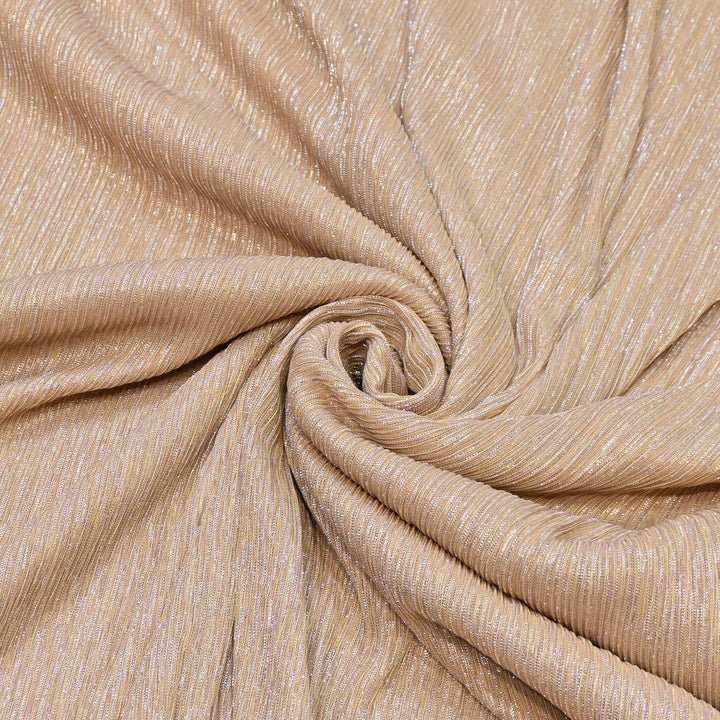Beige Crinkled Moonlight Fabric
