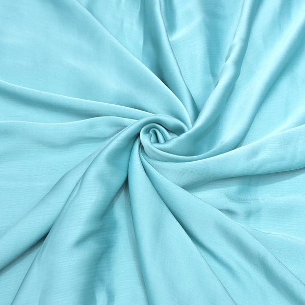Blizzard Blue Colour Satin Chiffon Fabrics