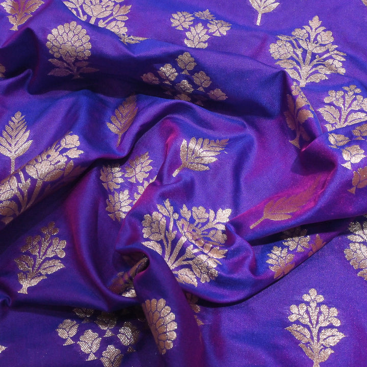 Katan Silk Zari Jaal Brocade Fabrics