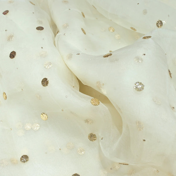 28gm Organza Mukaish Hand Work Fabrics
