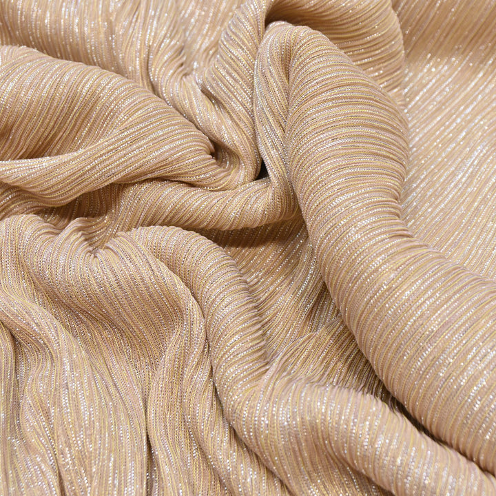 Beige Crinkled Moonlight Fabric