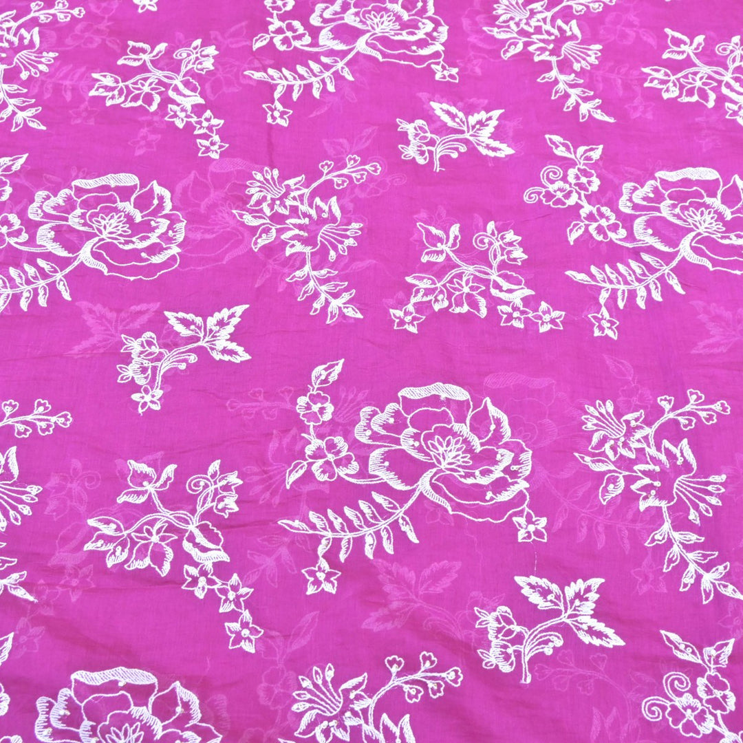 Dyed Mul Chanderi Sequins Embroidery Fabrics