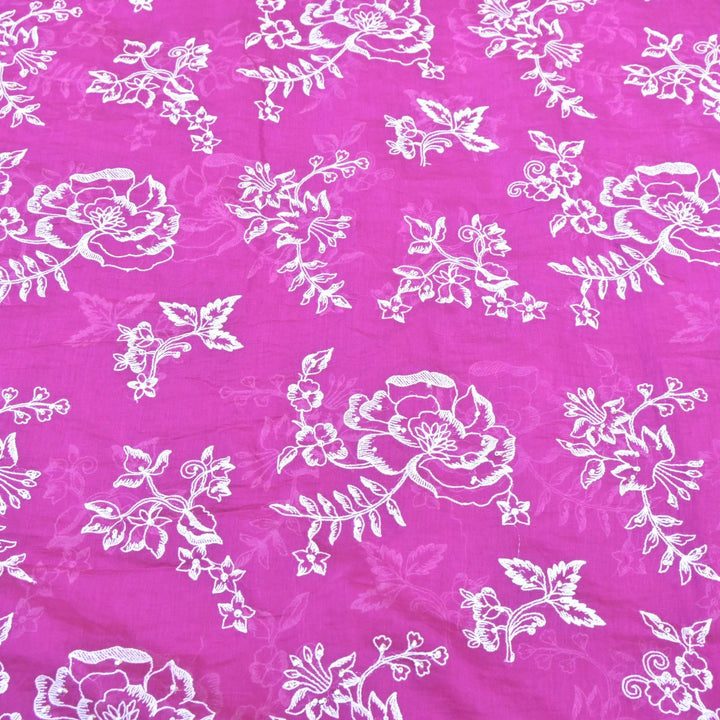 Dyed Mul Chanderi Sequins Embroidery Fabrics