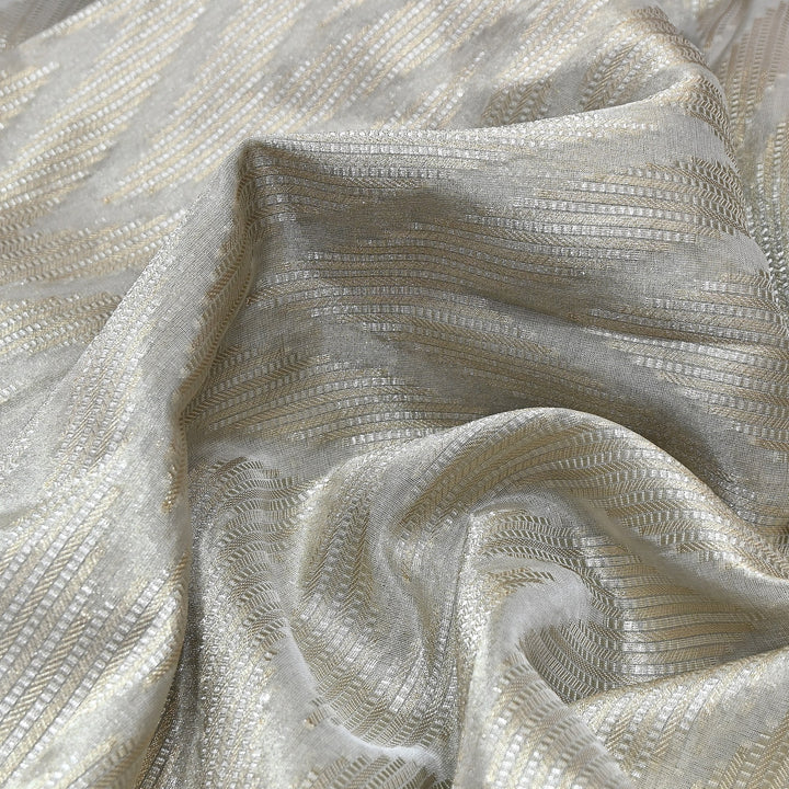 Bamberg Organza Tissue Zari Jacquard Fabric - AL4207-01
