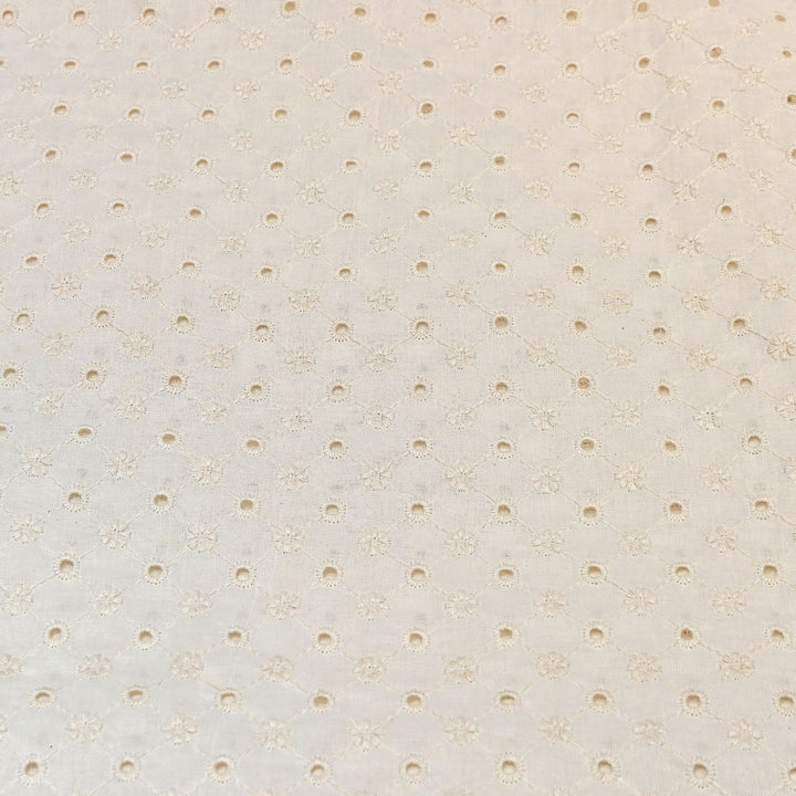 Kora Cotton Cutwork Chikankari Embroidery Fabric DF0130-5
