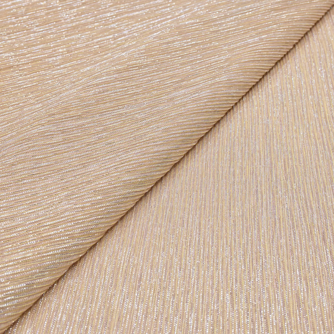 Beige Crinkled Moonlight Fabric