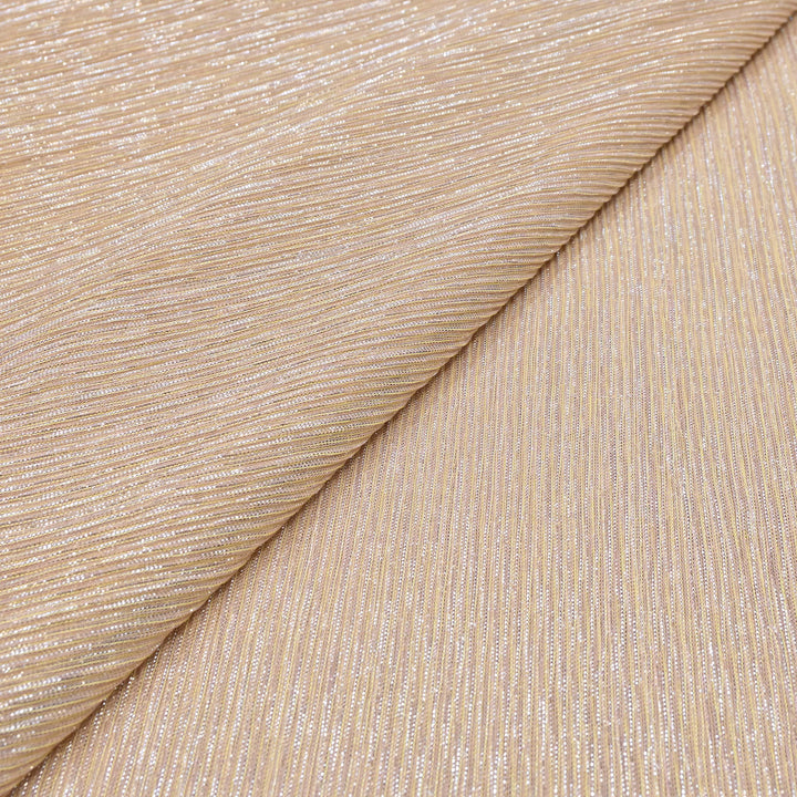 Beige Crinkled Moonlight Fabric