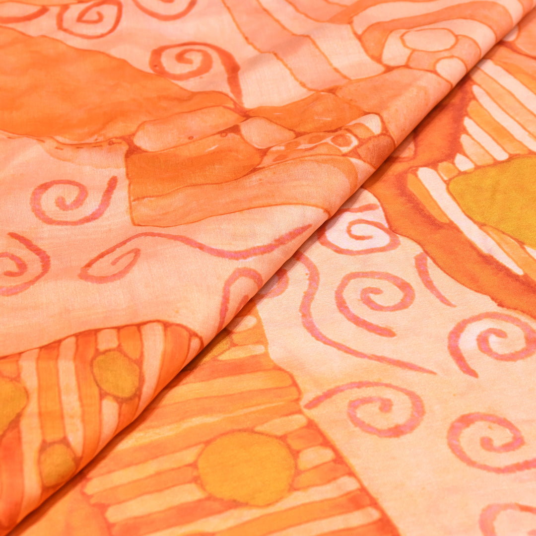Multicolor Muslin Digital Print Fabric-KTP44-17