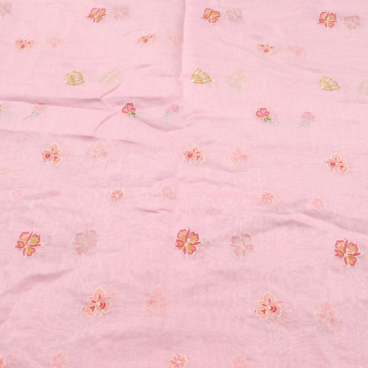 Chanderi Thread With Sequins Embroidery Fabrics