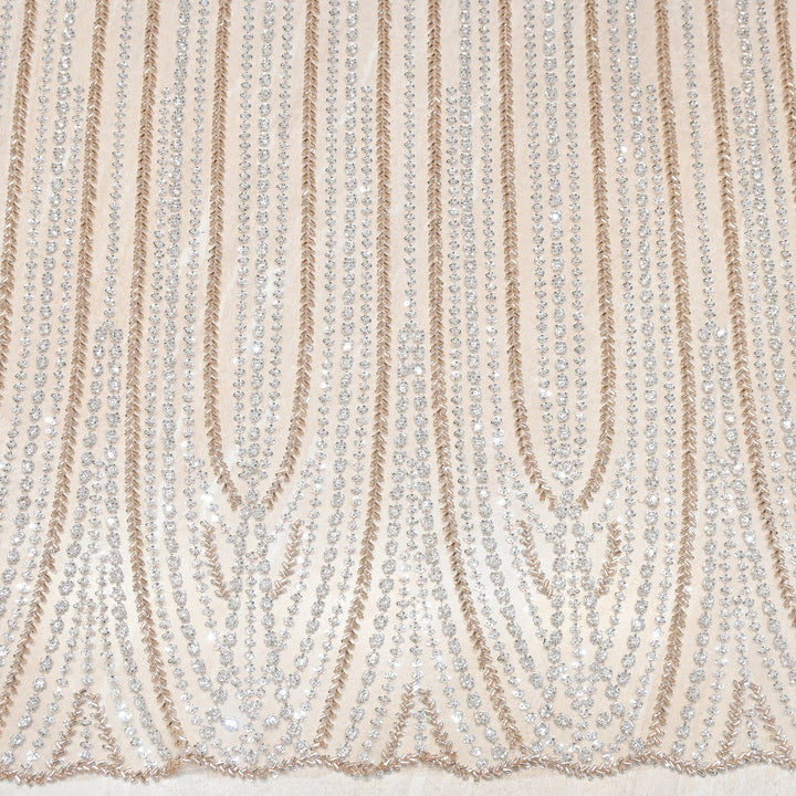 Premium Imported Beaded & Sequin Embroidery Net Fabric- 382747-01