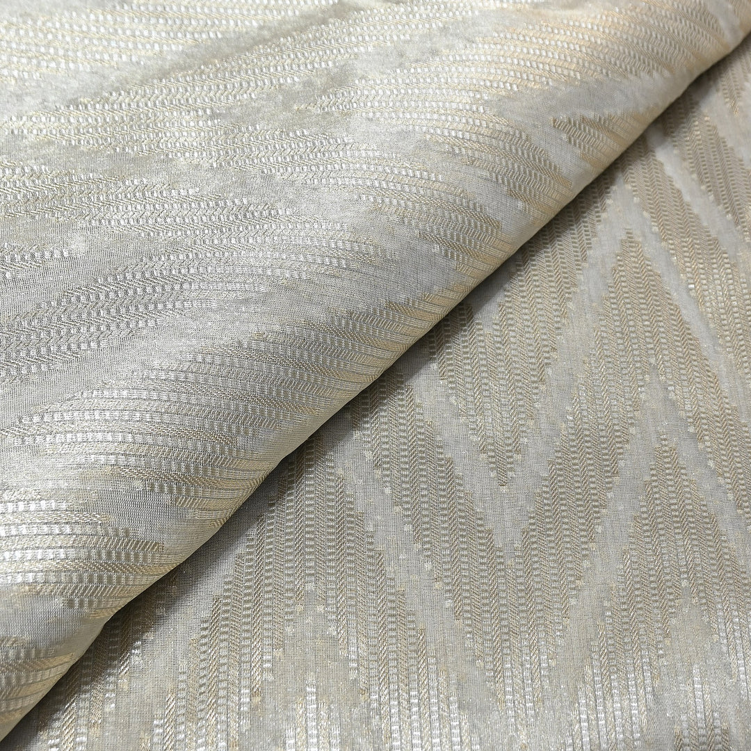 Bamberg Organza Tissue Zari Jacquard Fabric - AL4207-01