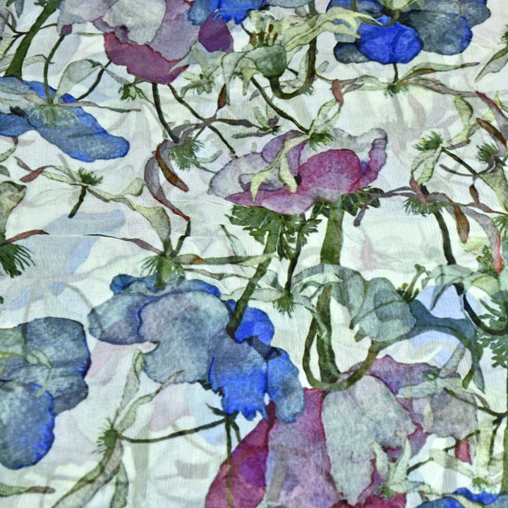 Designer Floral Cotton Digital Print Fabric-Soft Breathable Designer Cotton Fabric SNT165-12