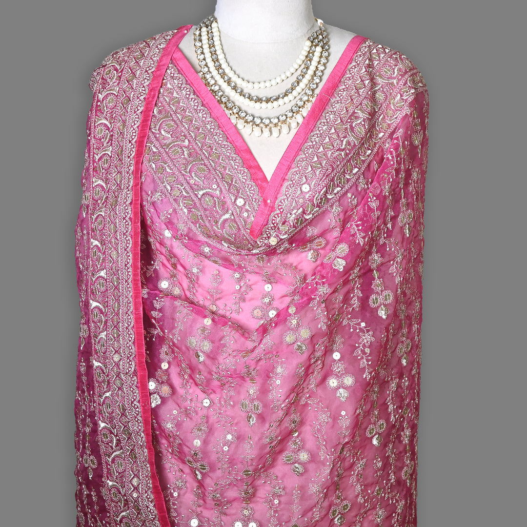 Organza Sequence & Zari Dupatta – Elegant Ethnic Dupatta for Women- RV2210-03