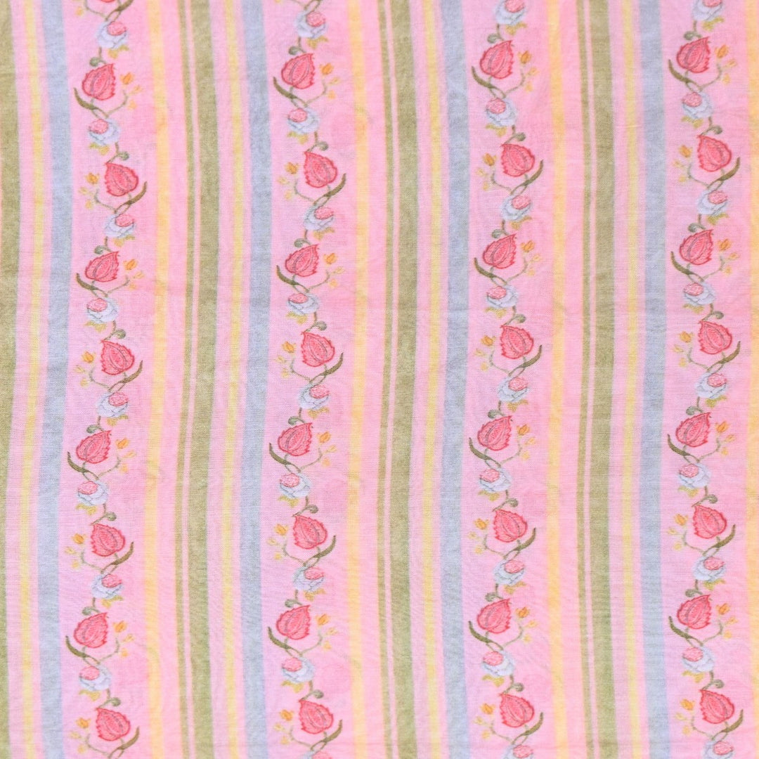 Multi Color Premium Bamberg Satin Digital Print Fabric – 001333-21