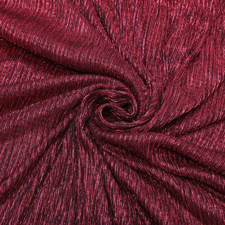 Maroon Crinkled Moonlight Fabric