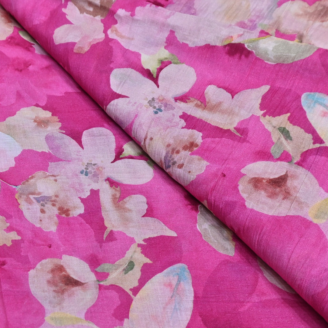 Elegant Crush Chanderi Digital Print Fabrics-UF0208-8