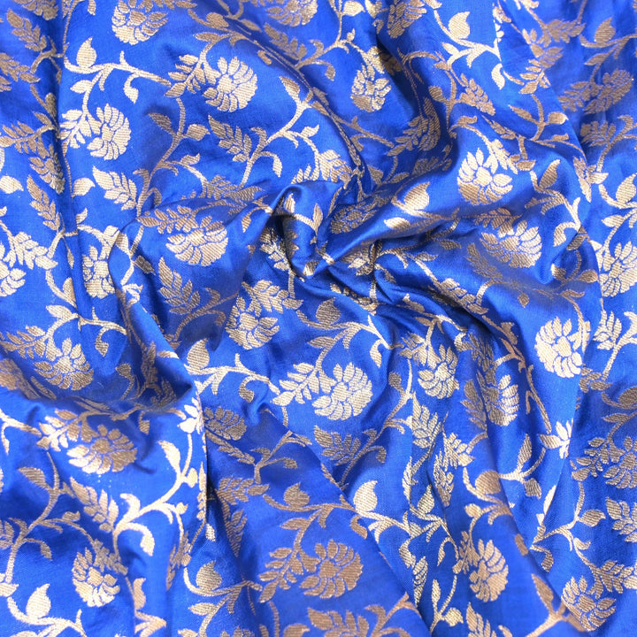 Semi Katan Silk Zari Jaal Brocade Fabrics