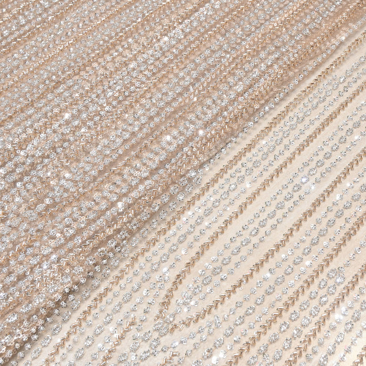 Premium Imported Beaded & Sequin Embroidery Net Fabric- 382747-01