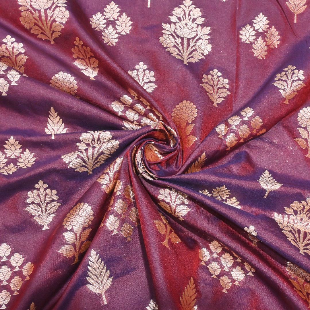 Katan Silk Zari Jaal Brocade Fabrics