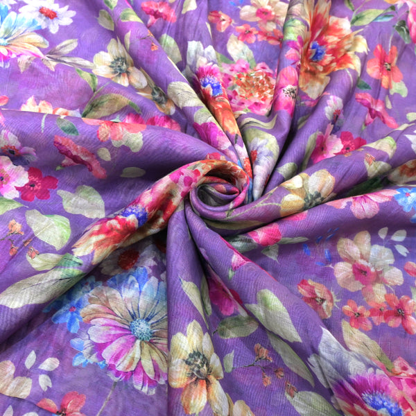 Premium Mul Chanderi Digital Print Fabrics