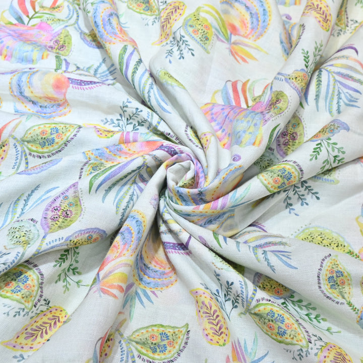 PREMIUM PURE LINEN DIGITAL PRINT FABRIC- LIN054- 08