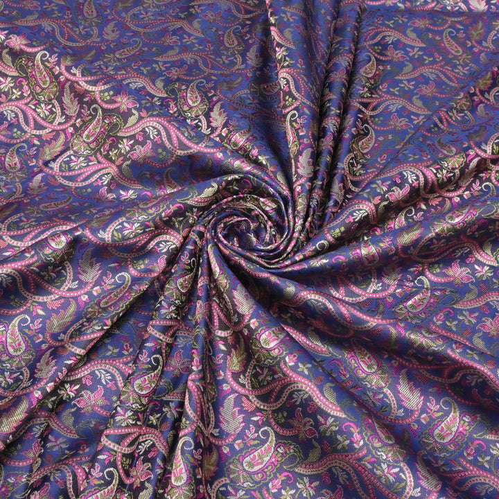 Satin Zari Tehra Brocade Fabrics