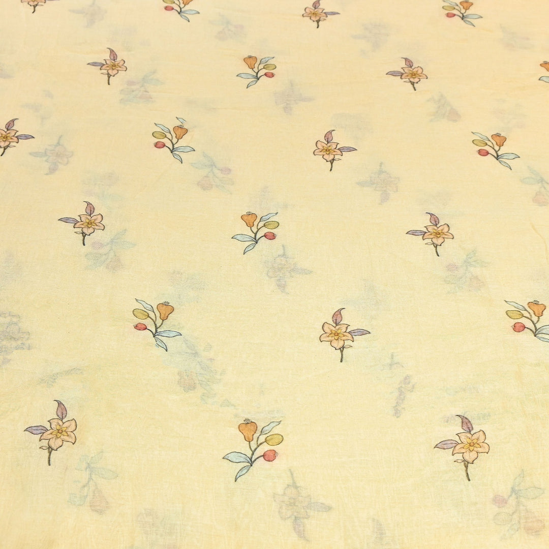 Premium Mul Chanderi Digital Print Fabric – Lightweight Chanderi Fabrics GT0185-4