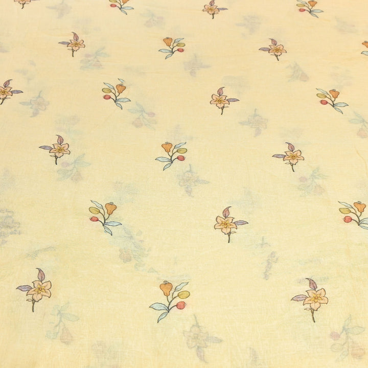 Premium Mul Chanderi Digital Print Fabric – Lightweight Chanderi Fabrics GT0185-4