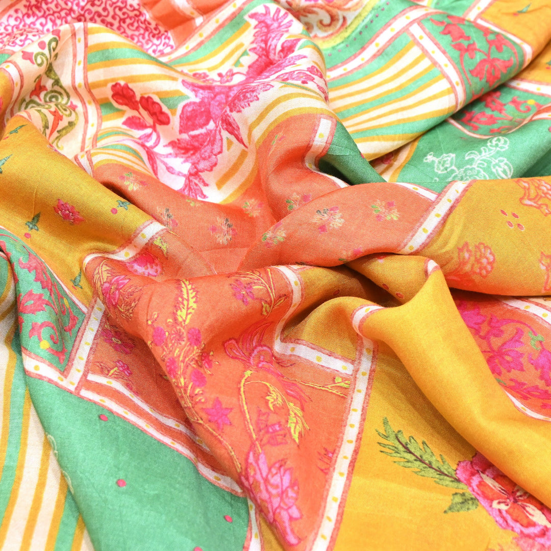 Premium Muslin Digital Print Fabric - 000844-31