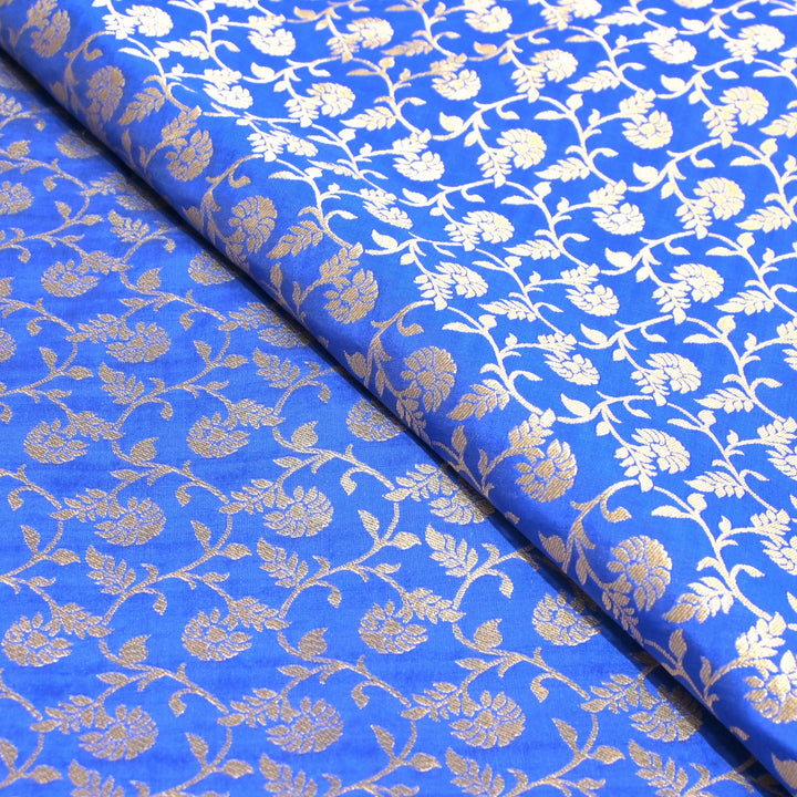 Semi Katan Silk Zari Jaal Brocade Fabrics