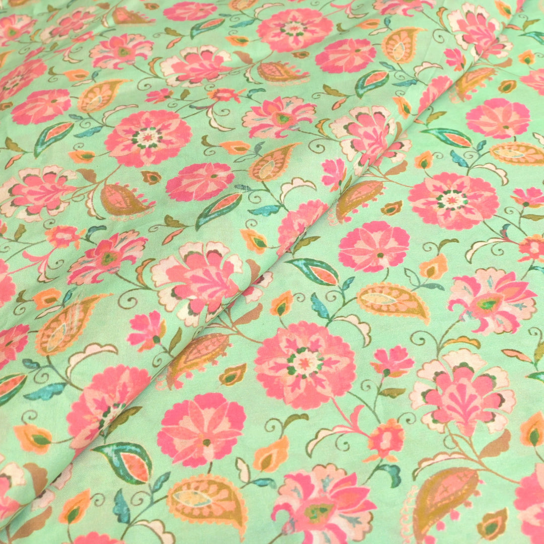 Silk Chanderi Digital Print Fabrics