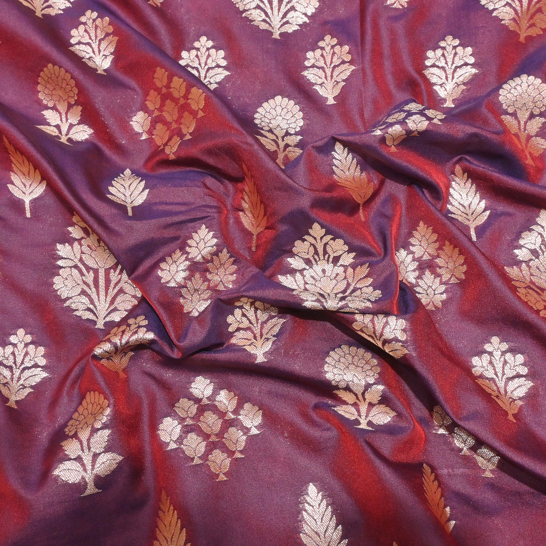 Katan Silk Zari Jaal Brocade Fabrics