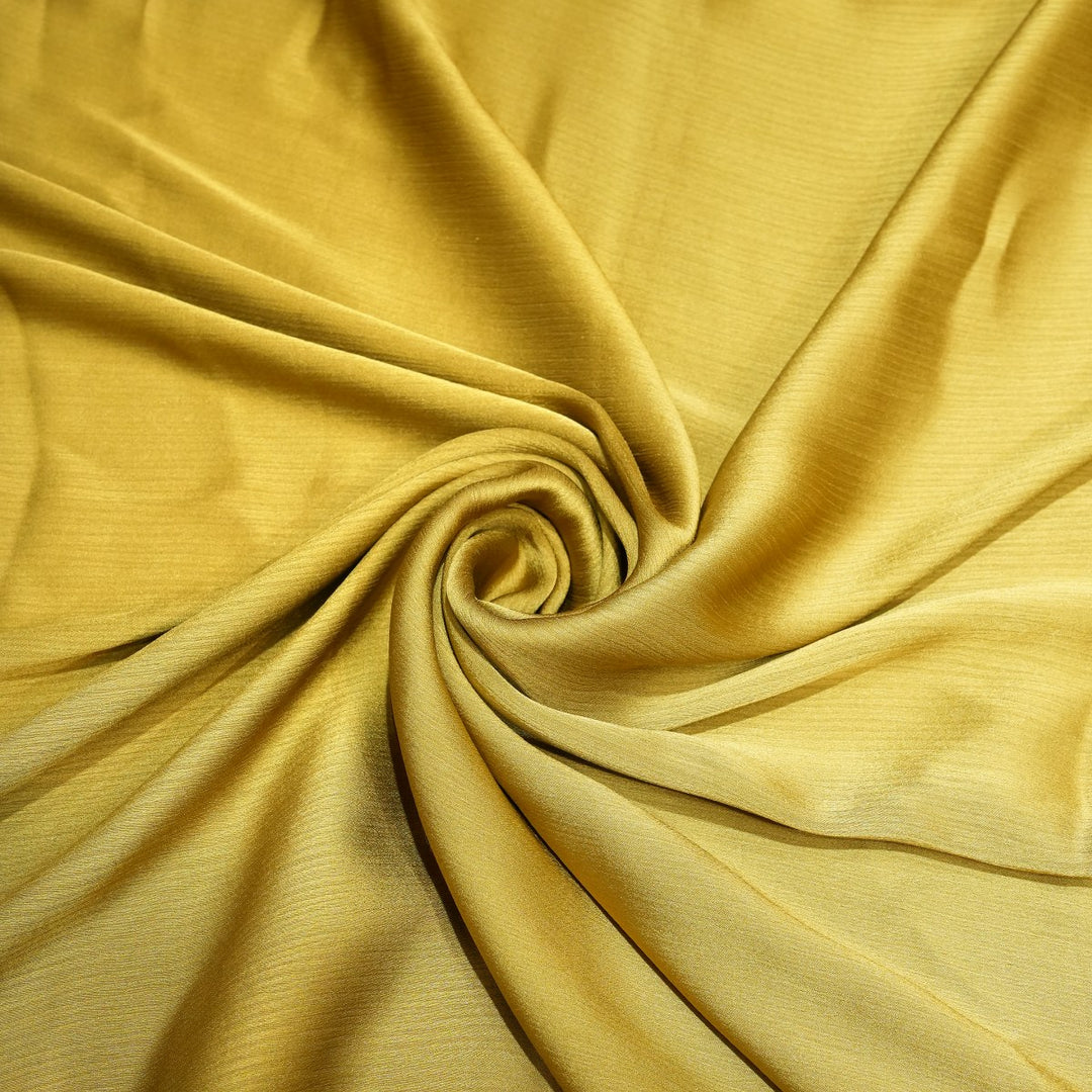 Turmeric Colour Satin Chiffon Fabrics