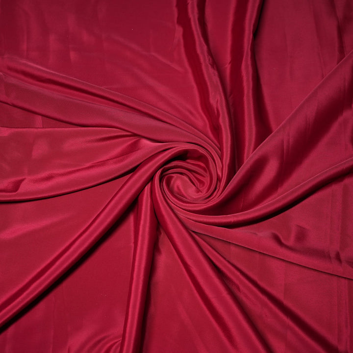 Vivid Burgundy Colour Polyester Crepe Fabrics