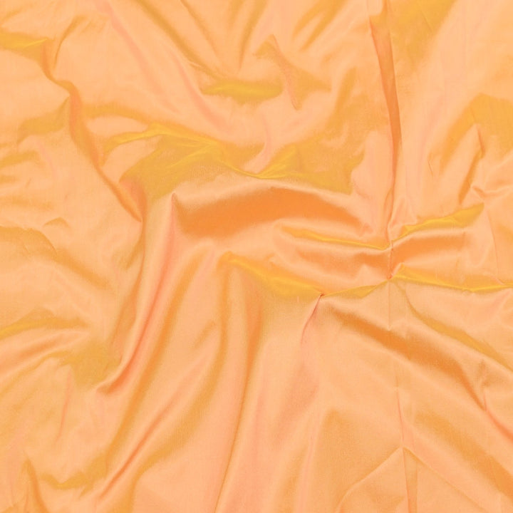 Persian Orange Colour China Dupion Silk Fabrics