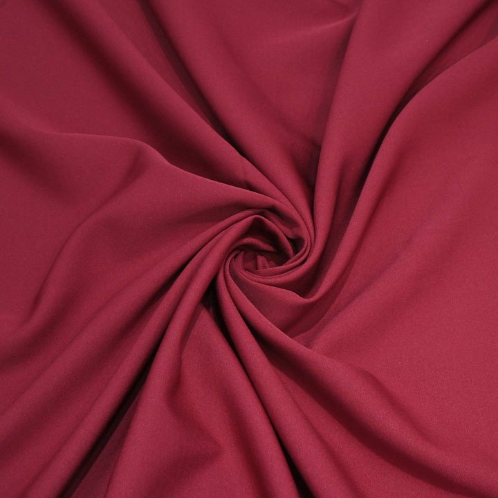 Vivid Burgundy Colour Banana Crepe Fabrics