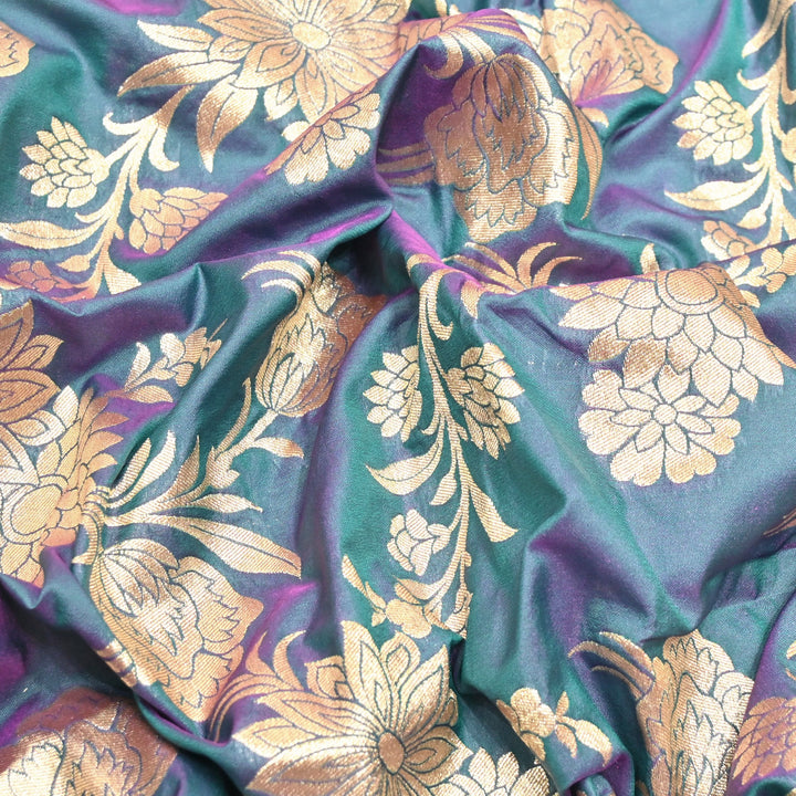 Katan Silk Zari Jaal Brocade Fabrics