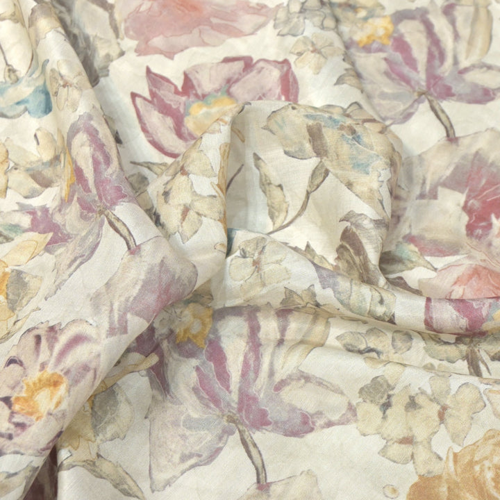 Floral Bamberg Satin Digital Print Fabrics