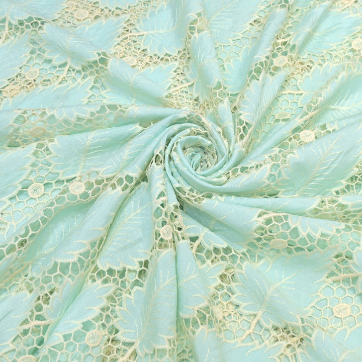 Cut Work Embroidered Fabric on Imported Crepe
